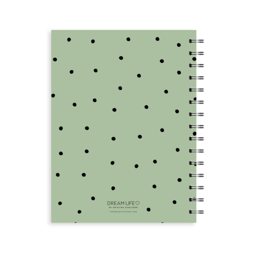 A5 Spiral Journal - Dots - Sage