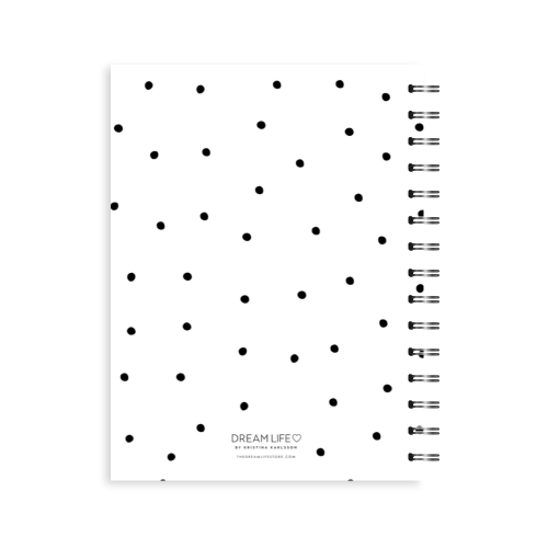 A5 Spiral Journal - Dots - White