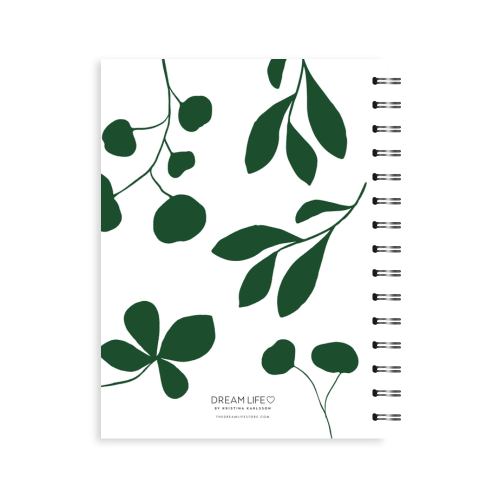 A5 Spiral Journal - Leaves - Green