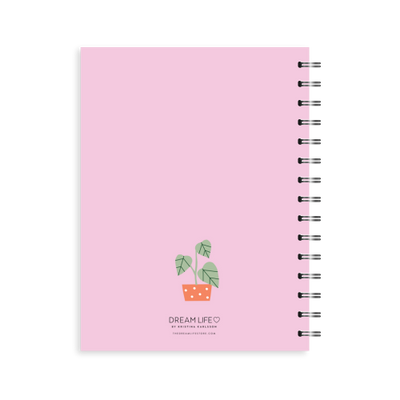 A5 Spiral Journal - Plants - Pink