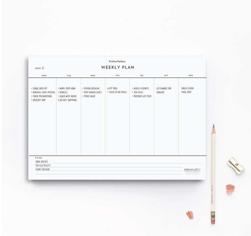 A4 Weekly Vertical Planner Notepad – Dream Life