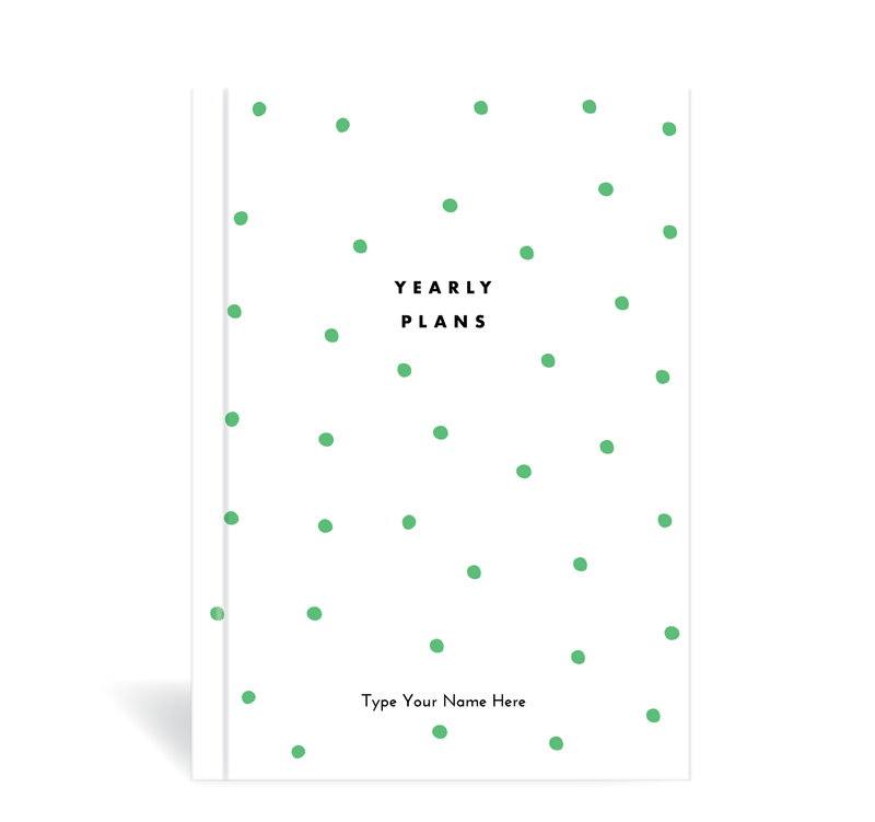 A5 Journal - Plan Your Year - Dots - Green