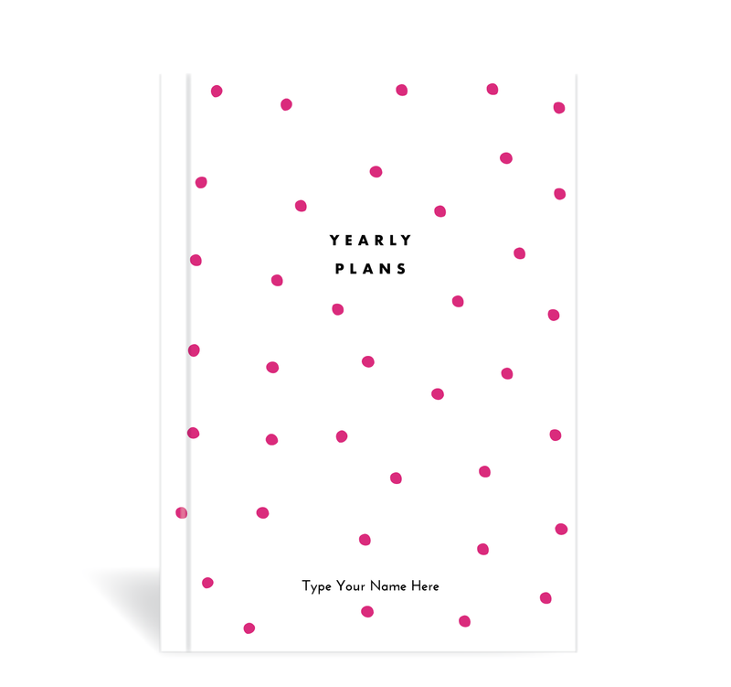 A5 Journal - Plan Your Year - Dots - Pink