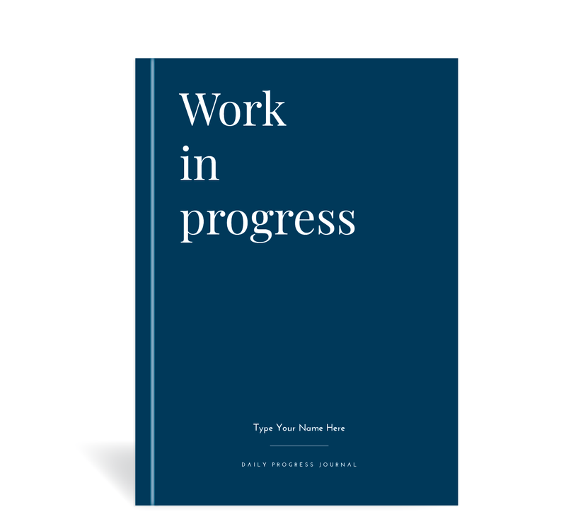 A5 Journal  - Daily Progress - Work In Progress - Navy