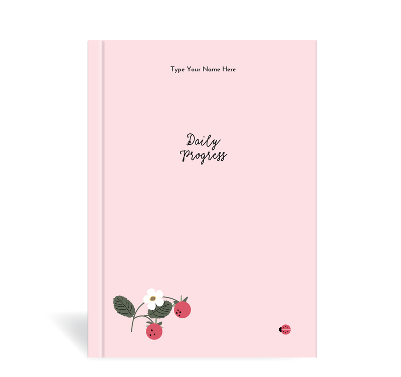 A5 Journal  - Daily Progress - Berries - Pink
