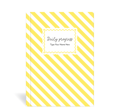 A5 Journal  - Daily Progress - Stripe - Yellow