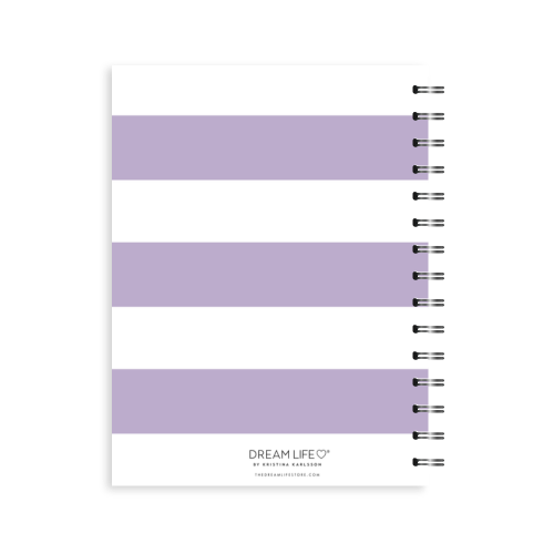 A5 Spiral - Plan Your Year Journal - Stripe - Purple