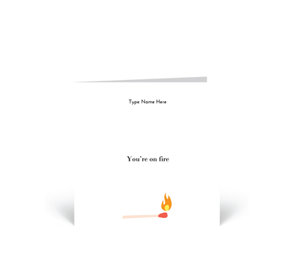 Personalised Card - You're On Fire