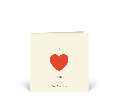 Personalised Card - I Love You