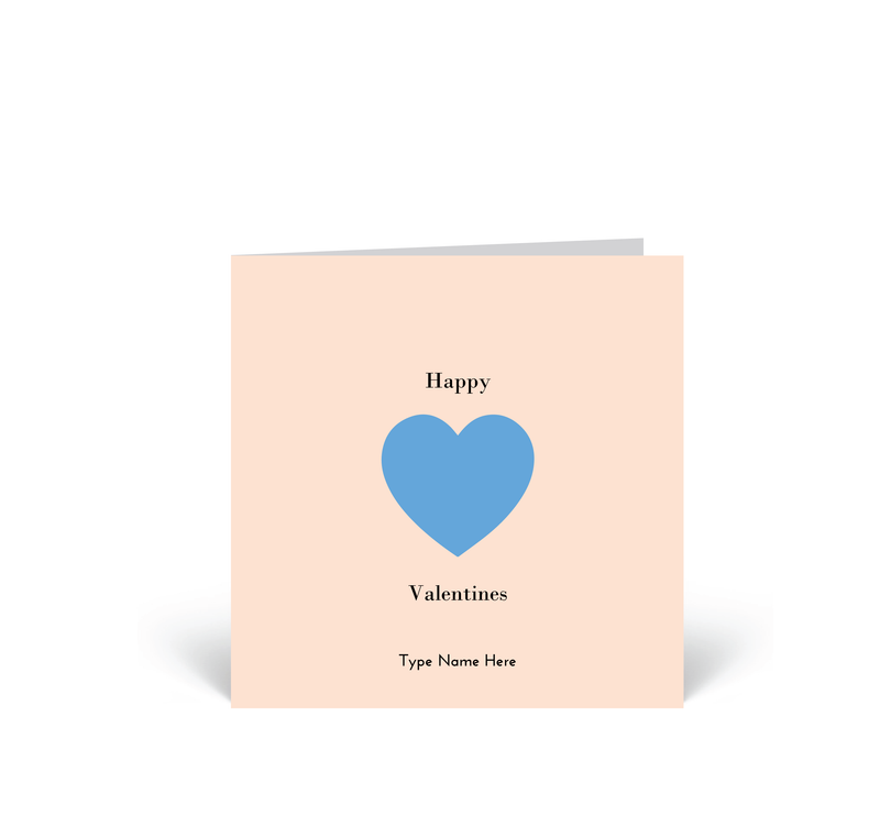 Personalised Card - Happy Valentines - Peach