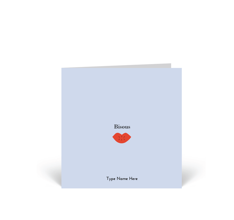 Personalised Card - Bisous