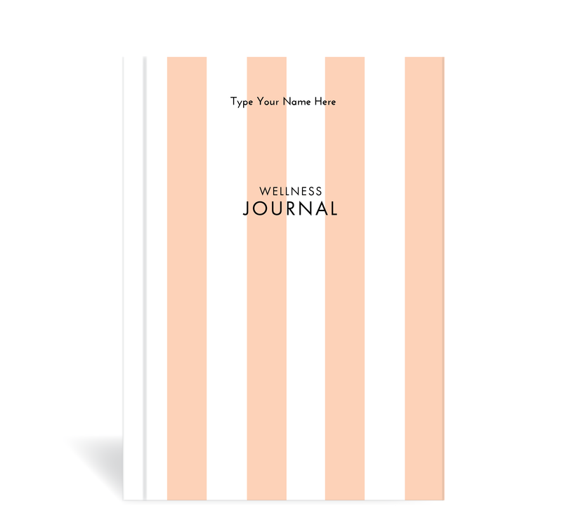 A5 Wellness Journal - Stripe - Peach