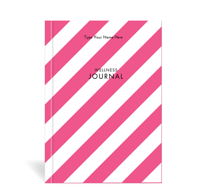 MY WELLNESS JOURNAL by Modern Expressions | HARD COVER | FUN PINK and RED  COVER 