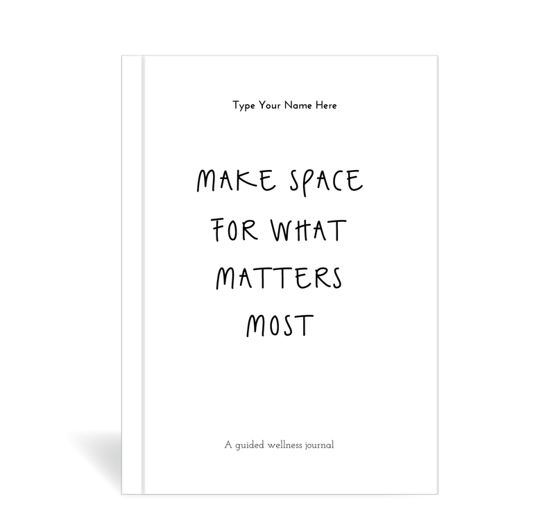 A5 Wellness Journal - What matters - White