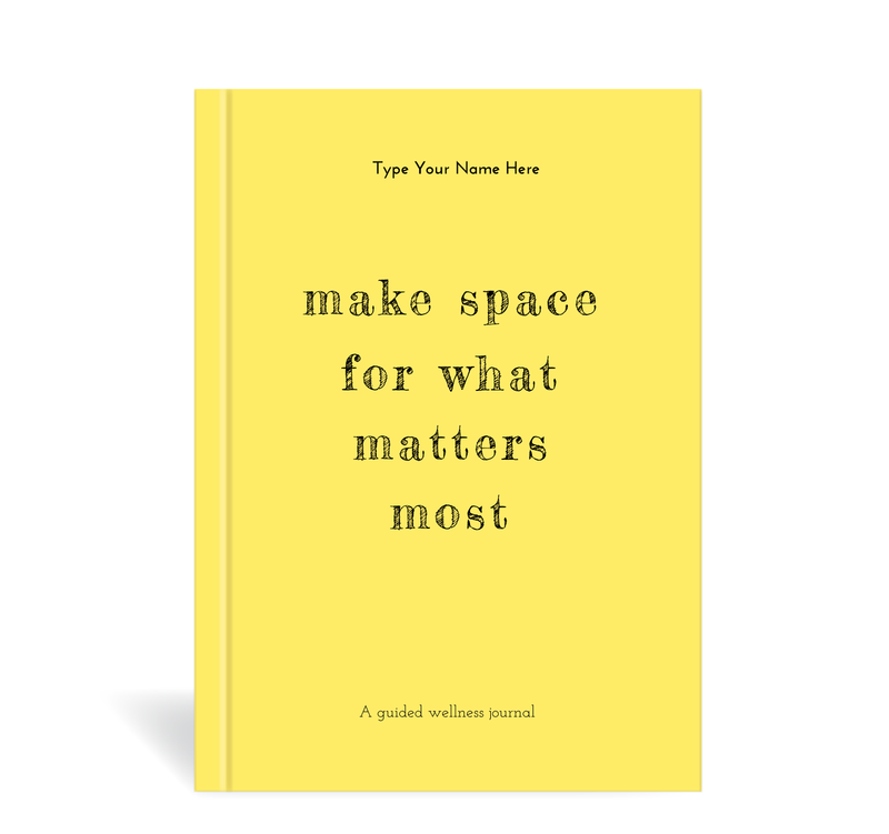 A5 Wellness Journal - What matters - Yellow