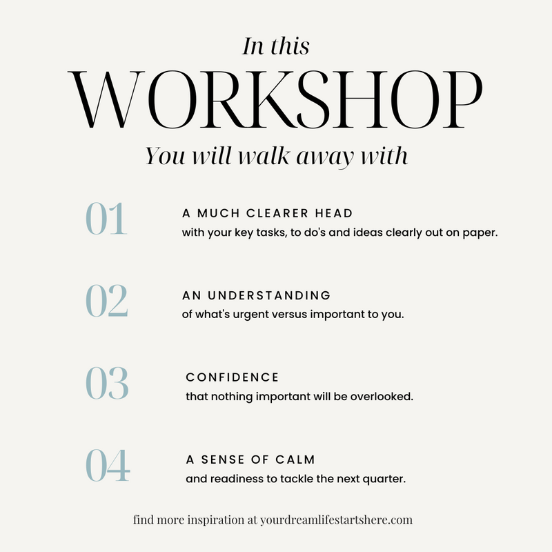FROM OVERWHELM TO CLARITY IN 60 MINUTES: Online Pre-Recorded Video Workshop, hosted by Kristina Karlsson