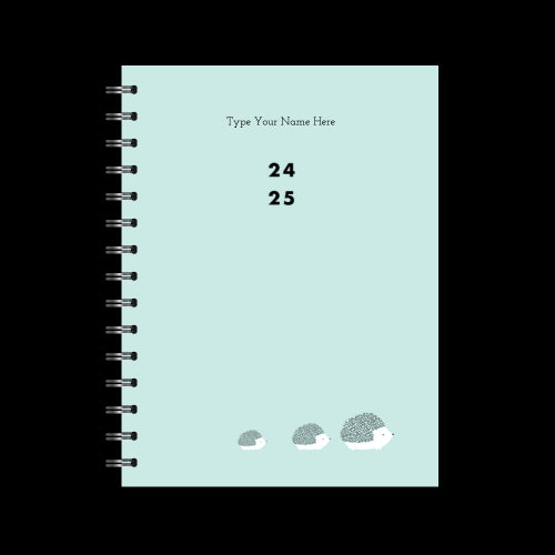 A5 Spiral 24/25 Mid-Year Diary - Igelkott - Mint