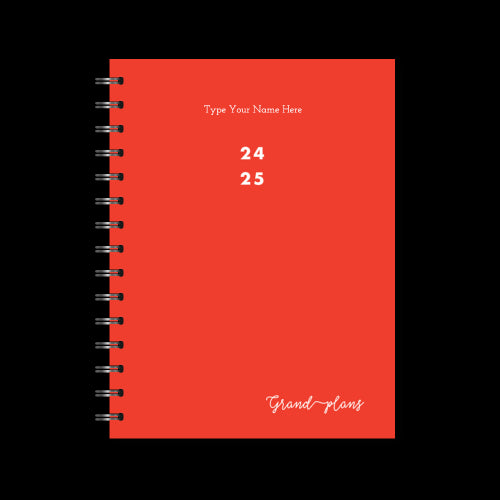 A5 Spiral Mid-Year Diary - Grand Plans