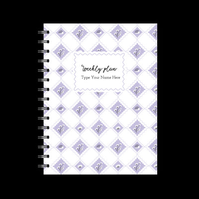 A5 Spiral Mid-Year Diary - Harlekin - Purple