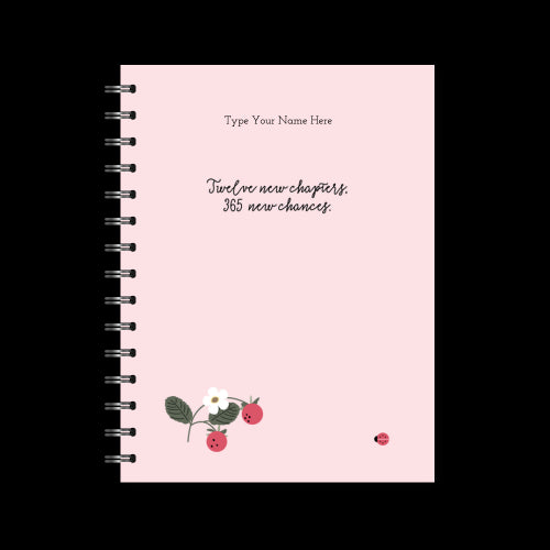 A5 Spiral 24/25 Mid-Year Diary - Smultron - Pink
