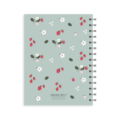 A5 Spiral Mid-Year Diary - Berries - Green