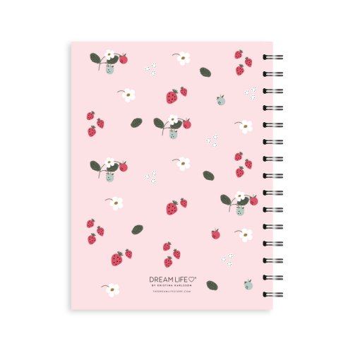 A5 Spiral Mid-Year Diary - Berries - Pink