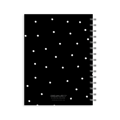 A5 Spiral 24/25 Mid-Year Diary - Dots - Black