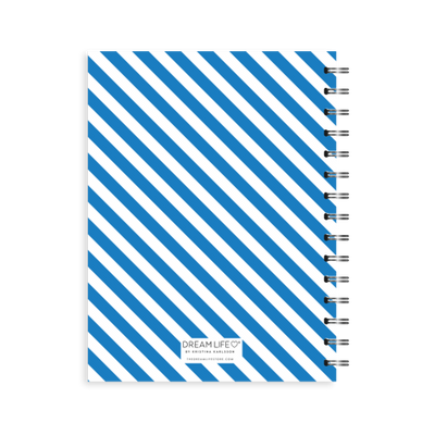 A5 Spiral 24/25 Mid-Year Diary - Stripe - Blue
