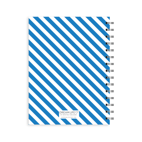 A5 Spiral Mid-Year Diary - Stripe - Blue