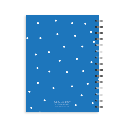 A5 Spiral 24/25 Mid-Year Diary - Dots - Blue