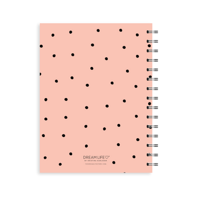 A5 Spiral Wellness Journal - Dots - Peach