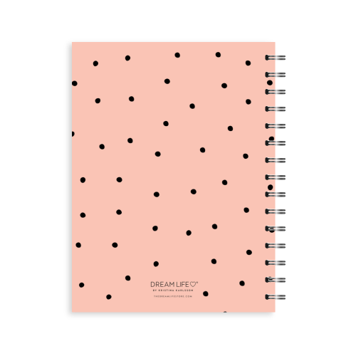 A5 Spiral Wellness Journal - Dots - Peach