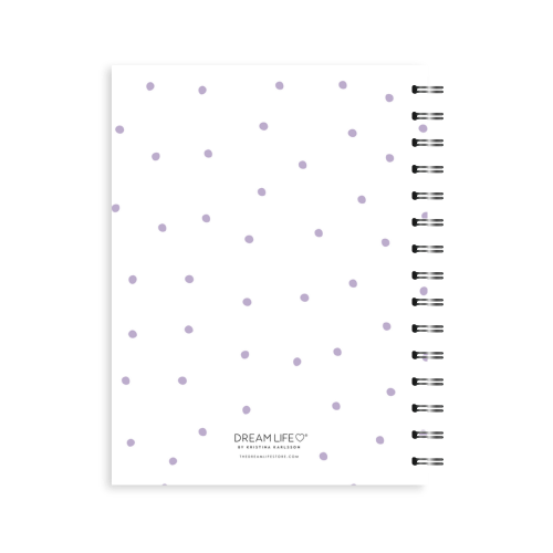 A5 Spiral - Plan Your Year Journal - Dots - Purple