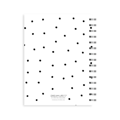 A5 Spiral Wellness Journal - Dots - White