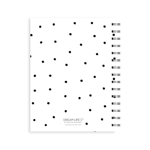 A5 Spiral Wellness Journal - Dots - White