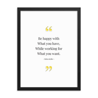 BE HAPPY WITH Framed