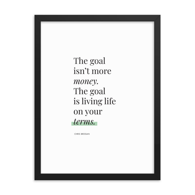THE GOAL Framed