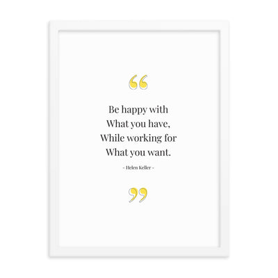 BE HAPPY WITH Framed