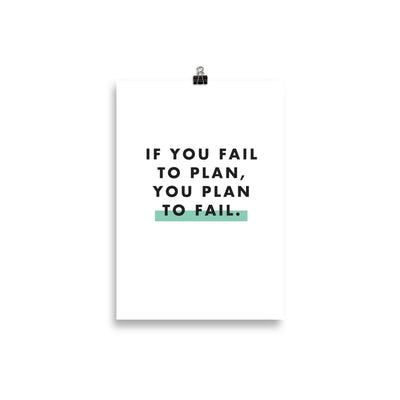 IF YOU FAIL TO PLAN Poster