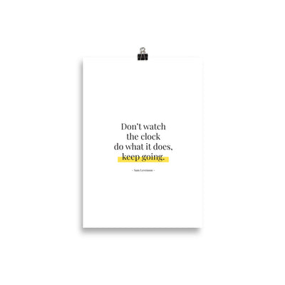 DON'T WATCH THE CLOCK Poster