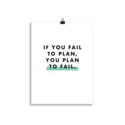 IF YOU FAIL TO PLAN Poster