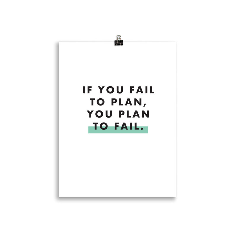 IF YOU FAIL TO PLAN Poster