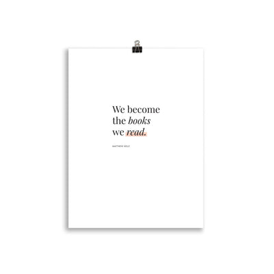 WE BECOME THE BOOKS Poster