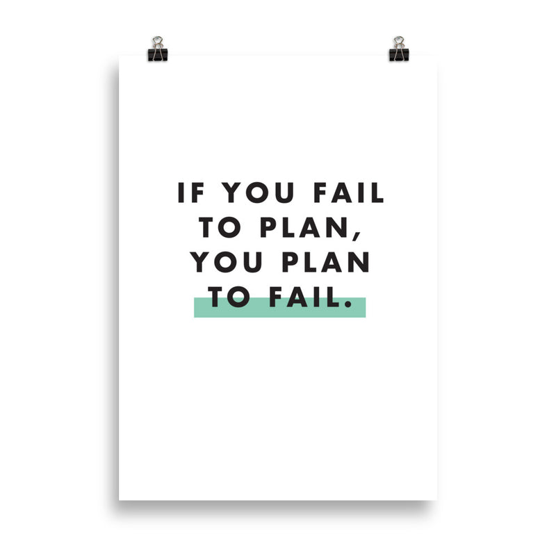 IF YOU FAIL TO PLAN Poster