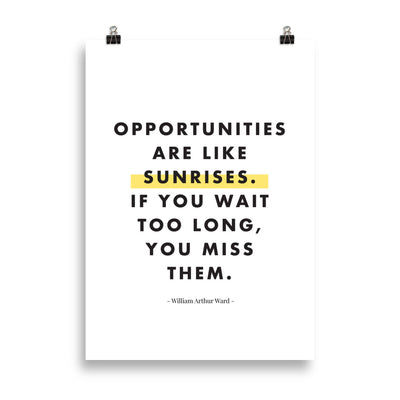 OPPORTUNITIES ARE LIKE Poster
