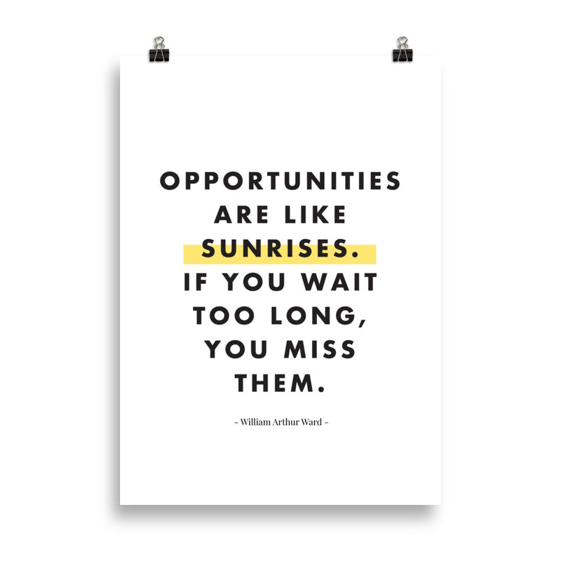 OPPORTUNITIES ARE LIKE Poster