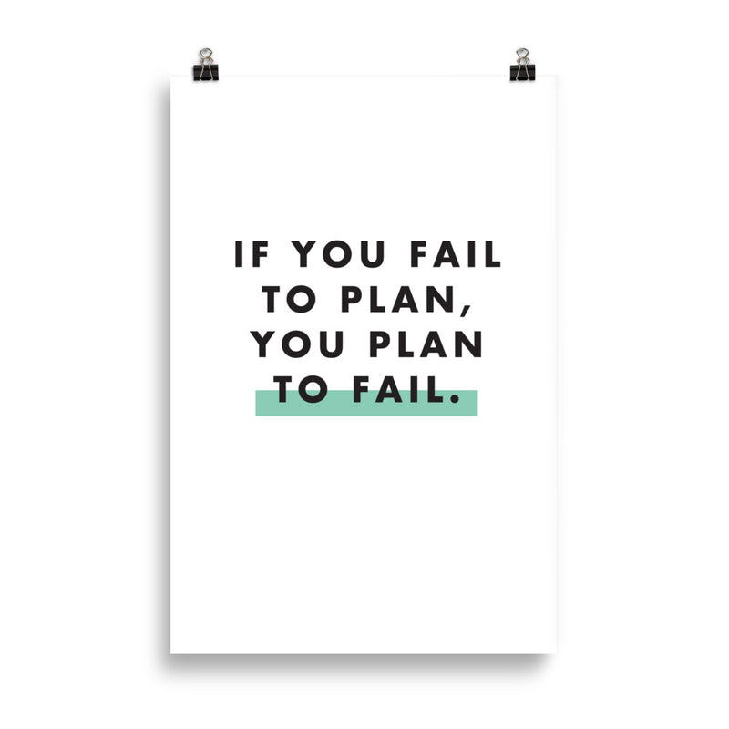 IF YOU FAIL TO PLAN Poster