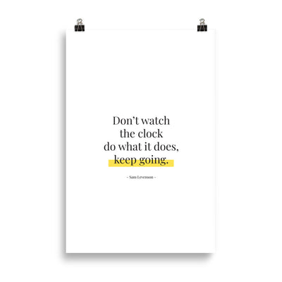 DON'T WATCH THE CLOCK Poster