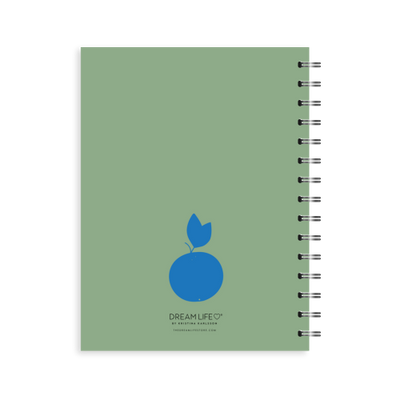 A5 Spiral 24/25 Mid-Year Diary - Fruits - Green