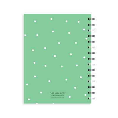 A5 Spiral 24/25 Mid-Year Diary - Dots - Green
